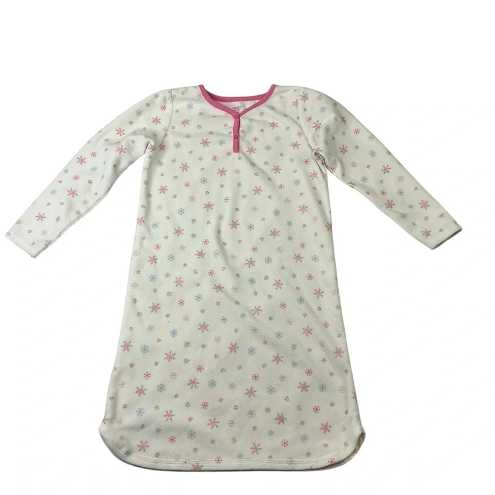 Girls‎ Pajama Sleepwear PJ Bundle Lot of 3 Fleece 2 Pairs 1 Nightgown Size Small
